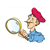 Magnifying Glass Man Color PDF