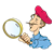 Magnifying Glass Man Color PNG