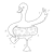 Duck with Tube Line PNG