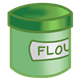 Green Flour Canister 