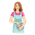 Lady Mixing Dough Color PNG