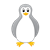 Gray Penguin Color PNG