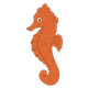 Orange Sea Horse 