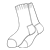 Red and Green Socks Line PNG