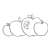 Four Apples Line PNG