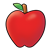 Red Apple 2 Color PNG
