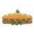 Sandwich with Olives Color PNG