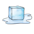 Melting Ice Cube 2 Color PNG