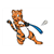 Tiger Playing Baseball Color PDF