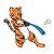 Tiger Playing Baseball Color PNG