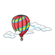 Hot Air Balloon in the clouds