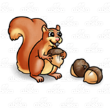 Tan Squirrel with Nuts