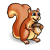 Tan Squirrel with Nut Color PNG