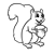 Tan Squirrel with Nut Line PNG