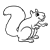 Gray Squirrel Line PNG