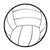 Volleyball 1 Line PNG