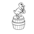  Duck Making Music Line PNG