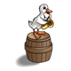 Duck Making Music playing saxophone on a barrel
