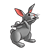 Rabbit with Flute Color PNG