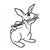 Rabbit with Flute Line PDF