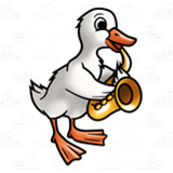 Duck with Saxophone