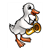 Duck with Saxophone Color PDF