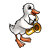 Duck with Saxophone Color PNG