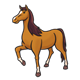 Prancing Horse with brown mane