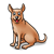 Sitting Brown Dog Color PNG