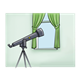 Telescope at window