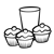Cupcakes Line PNG