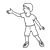 Boy Throwing Line PNG