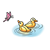 Two Ducklings Color PNG