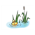 Duckling with Cattails Color PDF