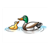 Father Mallard Duck with Duckling Color PDF