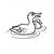 Mother Mallard Duck with Duckling Line PDF