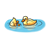 Two Ducklings Color PNG