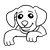 Puppy Climbing Line PNG