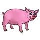 Pink Pig standing