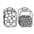 Two Candy Jars Line PNG