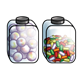 Two Candy Jars fruit candy and  jawbreakers