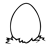 Egg in Hay Line PNG