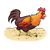 Rooster Walking Color PNG