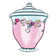 Candy Jar with pink candy