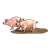 Pig Family in Puddle Color PNG