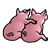 Pig Couple Color PNG