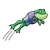 Racing Frog Color PNG