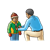 Dad Helping Son Color PNG