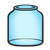 Blue Glass Jar Color PNG