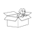 Puppy in Box Line PNG